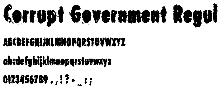 Corrupt Government Regular font